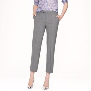 J.Crew Tollegno 1900‎ Italian Grey Wool Blend Tailored Career Crop Pants Work 6